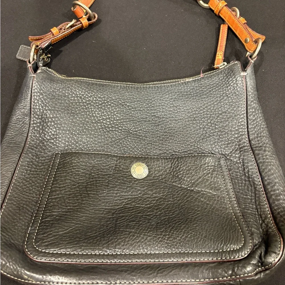 Coach Chelsea Hobo Black Pebbled Leather Shoulder Bag